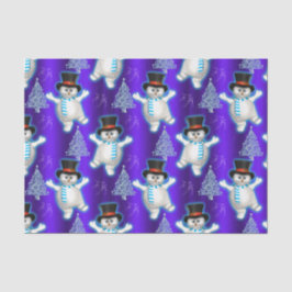 Papel De Seda Neves dançando no Natal Azul