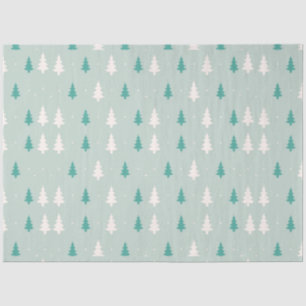 Papel De Seda Neves Flocos e Árvores de Natal Natal Natal White