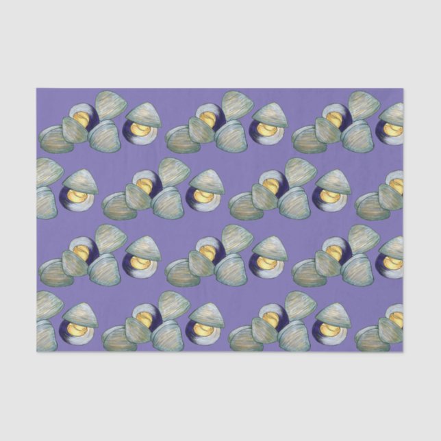 Papel De Seda New England Clams Clambake Beach Summer Seafood (Frente )