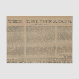 Papel De Seda Newsprint da revista Vintage