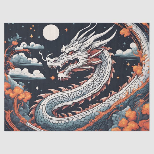 Papel De Seda night dragon tissue paper (Frente )