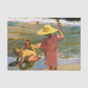 Papel De Seda Ninos A La Orilla Del Mar por Joaquin Sorolla