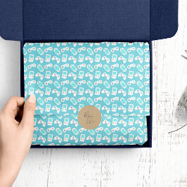 Papel De Seda Nível para cima | Padrão de jogos de vídeo retrorr