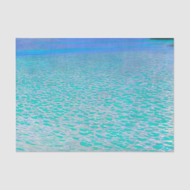 Papel De Seda No lago Attersee por Gustav Klimt (Frente )