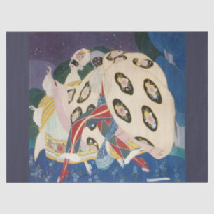 Papel De Seda NOCTURNA COM MÁSCARAS/Mascarada de Veneza