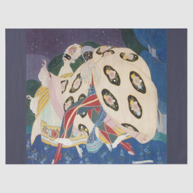 Papel De Seda NOCTURNA COM MÁSCARAS/Mascarada de Veneza (Frente )