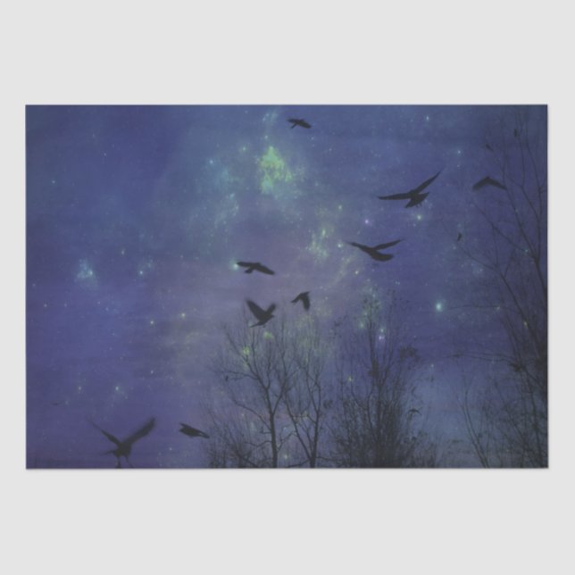 Papel De Seda Noite Azul Chaótica (Frente )