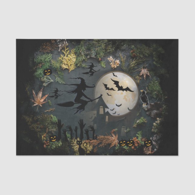 Papel De Seda Noite da Festa das Bruxas (Frente )
