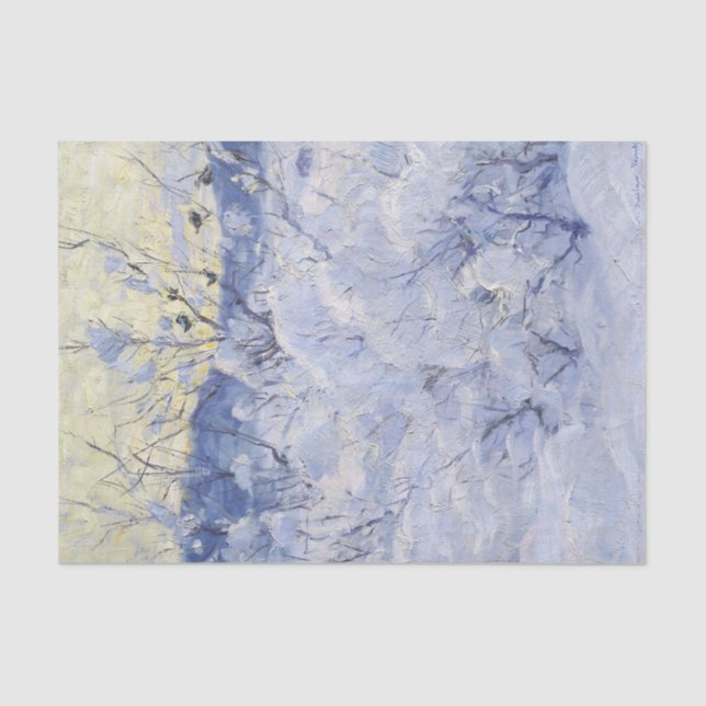 Papel De Seda Noite de inverno de Gustav Wentzel (Frente )