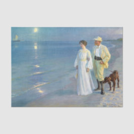 Papel De Seda Noite de Verão na praia de Skagen, P.S. Kroyer