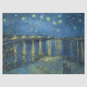 Papel De Seda Noite Estrelada sobre o Ródano por Van Gogh