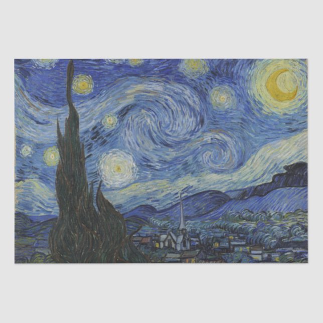 Papel De Seda Noite estrelado por Vincent van Gogh (Frente )