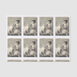 Papel De Seda Noiva Antiga e Retrato de Cão Chuva de Presentes C