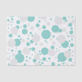 Papel De Seda Noiva Azul Teal com Bolinhas Azul Bridal Shower Fe