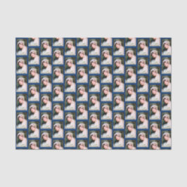 Papel De Seda Noiva Vintage Renda Branca Azul Dourado Casamento