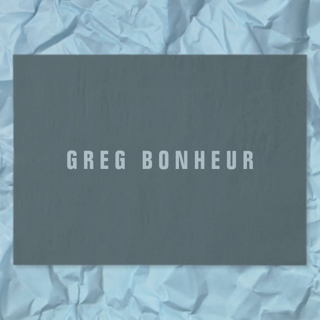 Papel De Seda Nome de aparência na moda Modern | Cinza azul (Criador carregado)