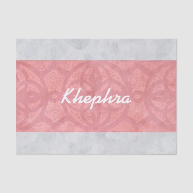 Papel De Seda Nome de Aquarela da Cinza Rosa-Rosa-Rosa (Frente )