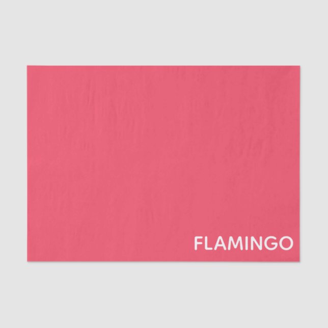 Papel De Seda Nome de cor rosa Flamingo (Frente )