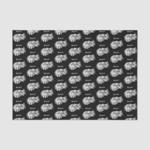 Papel De Seda Nome de etiqueta Adorável de Sono Branca