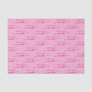 Papel De Seda Nome do Arco 16 Gelado e Feliz Rosa Quente