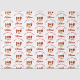 Papel De Seda Nome do Padrão do Burger Fries de Comida Rápida