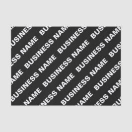 Papel De Seda Nome Editável Repetível Negrito | Branco preto sim