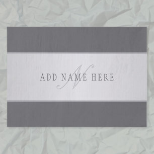 Papel De Seda Nome Elegante e Letra Monográfica (ou outro texto)