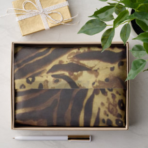Papel De Seda nome personalizado impressão de pele de tigre