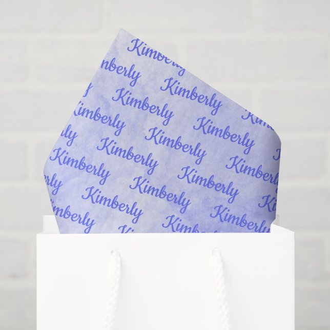 Papel De Seda Nome Personalizado Roxo (Sacola de presentes)
