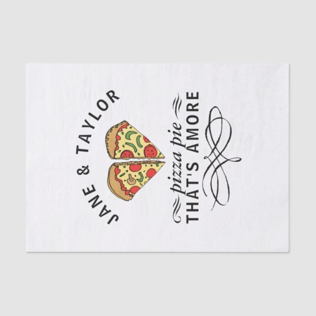 Papel De Seda Nomes de Casais de Pizza (Frente )