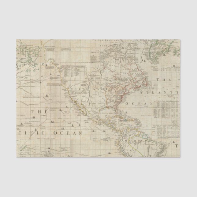 Papel De Seda Norte composto & Ámérica do Sul (Frente )