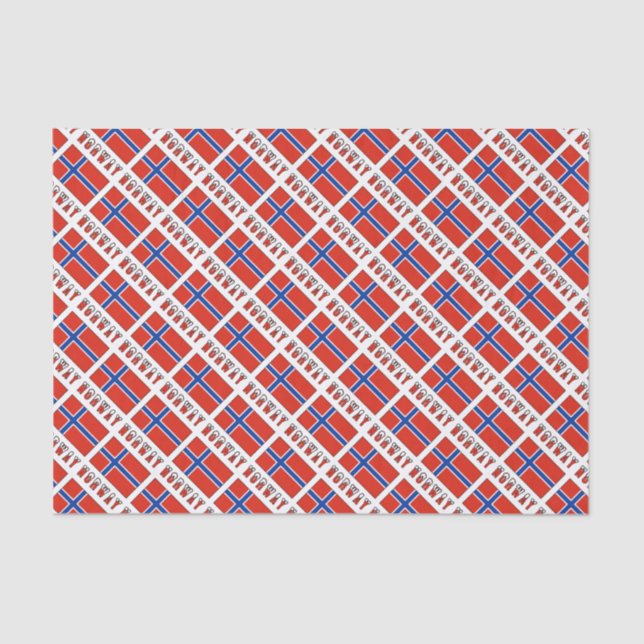 Papel De Seda Noruega e Noruega Bandeira com (Frente )