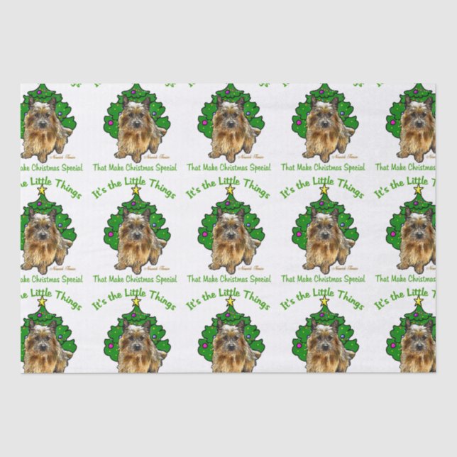 Papel De Seda Norwich Terrier Natal (Frente )