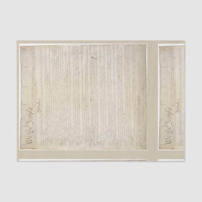 Papel De Seda Nós, a Pessoas Constituição Vintage Decoupage (Frente )