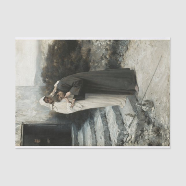 Papel De Seda Nossa Senhora diz adeus ao Cristo de Stachiewicz (Frente )