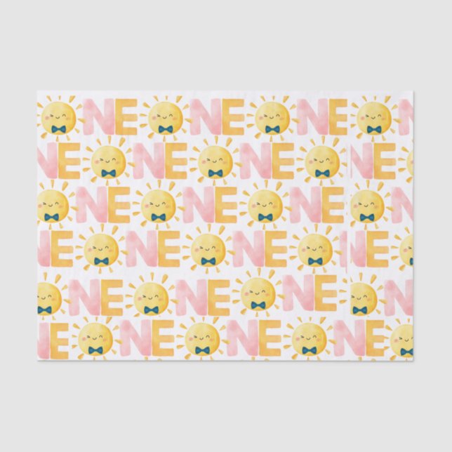 Papel De Seda Nosso pequeno sonzinho primeiro Sol de Aniversário (Frente )