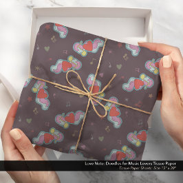 Papel De Seda Nota sobre o amor: rabiscos para amantes de música