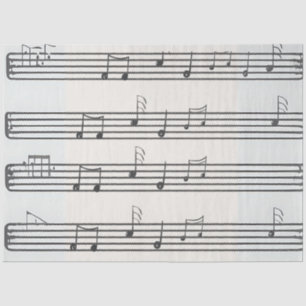 Papel De Seda Notas da Folha de Música de Dissociação