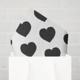 Papel De Seda Notas de Amor do Coração Negro Dor