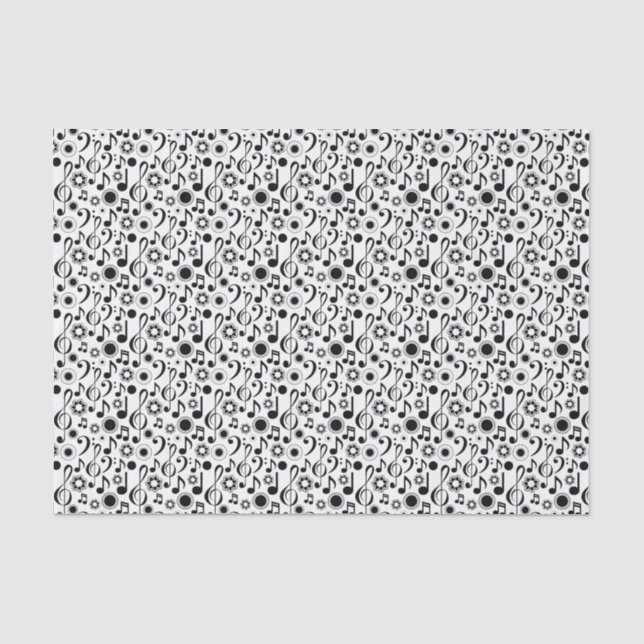 Papel De Seda Notas e Clefs de Música (Frente )