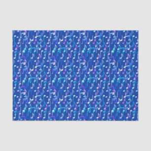 Papel De Seda Notas Musicais impressão - Azul-indigo, multicama