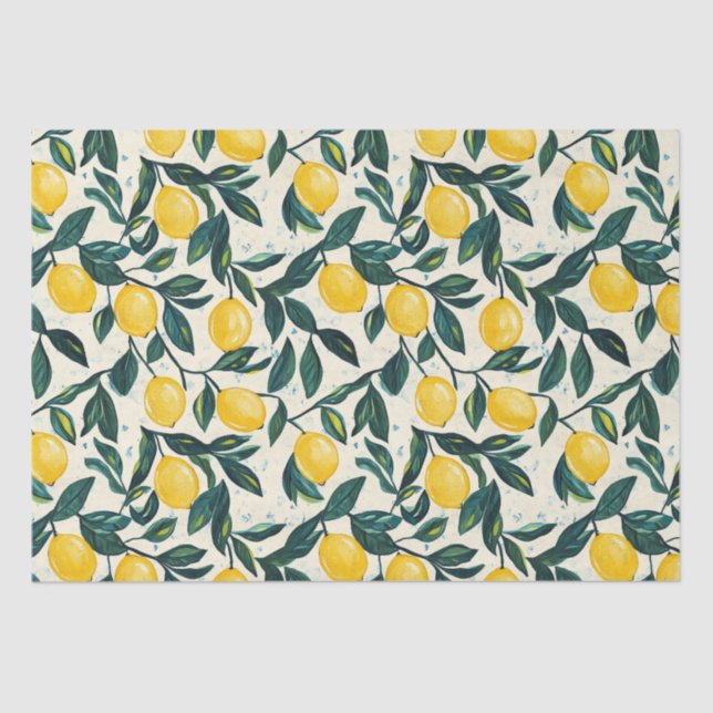 Papel De Seda Notebook espiral com limão amarelo-claro (Frente )