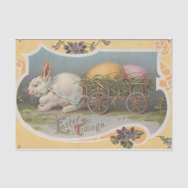 Papel De Seda Notícias da páscoa do vintage (Frente )