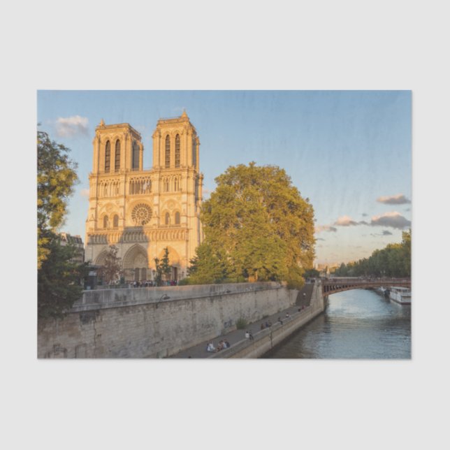 Papel De Seda Notre Dame de Paris na hora do Ouro - Paris, Franç (Frente )