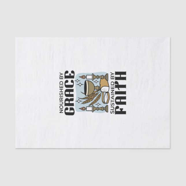 Papel De Seda Nourished by Grace, Sustained by Faith Design (Frente )