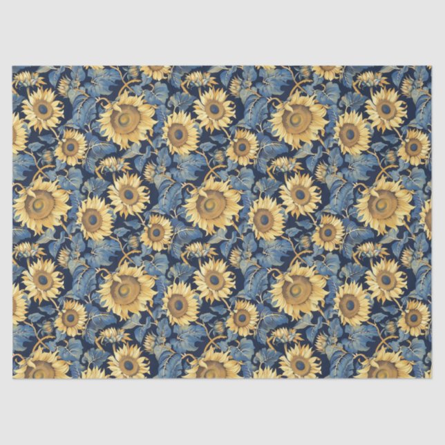 Papel De Seda Nouveau de média arte Girassóis - 10 lb, 17"x23" (Frente )