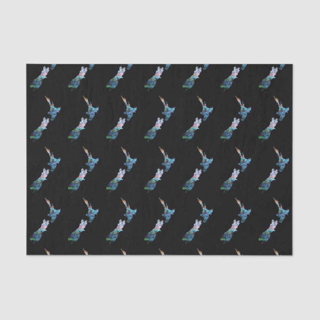 PAPEL DE SEDA NOVA ZEALAND MAP SIMPLES PAUA (Frente )