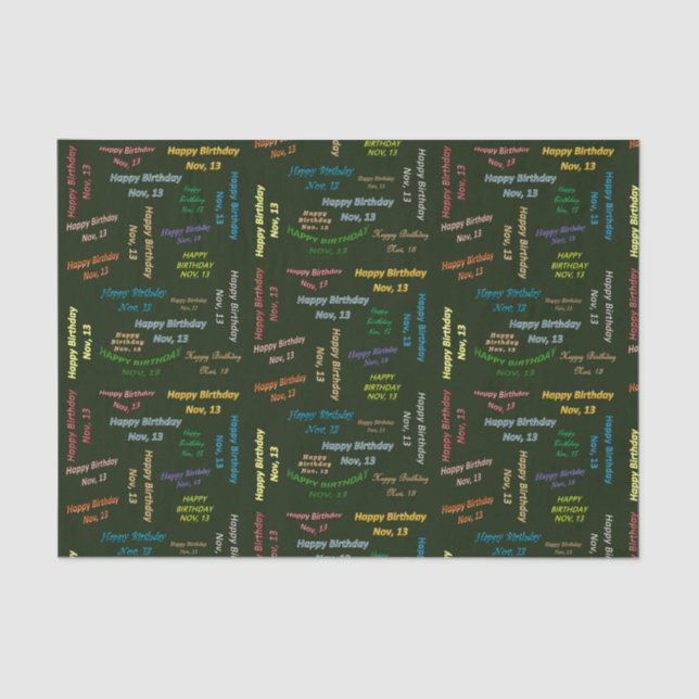 Papel De Seda Novembro, 13 Aniversário (Frente )