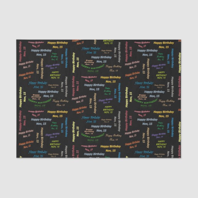 Papel De Seda Novembro, 15 Aniversário (Frente )