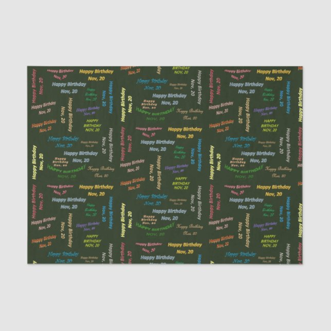Papel De Seda Novembro, 20 Aniversário (Frente )